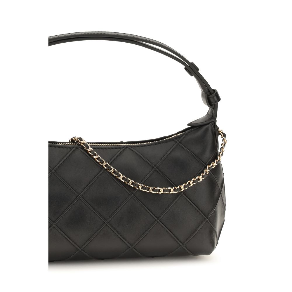 Tory Burch Fleming Black Nappa Leather Clutch