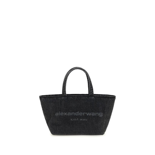 Alexander Wang Punch Small Tote Crossbody Crystal Grey Aged Cotton Bag