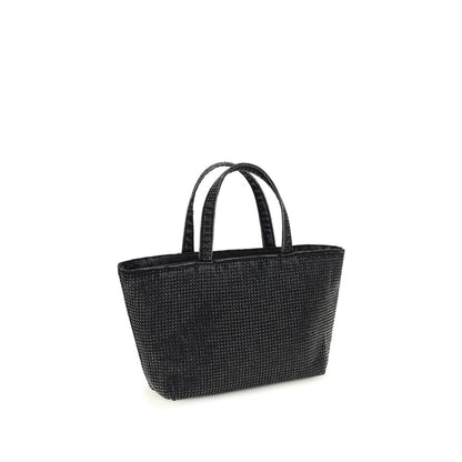 Alexander Wang Punch Small Tote Crossbody Crystal Grey Aged Cotton Bag