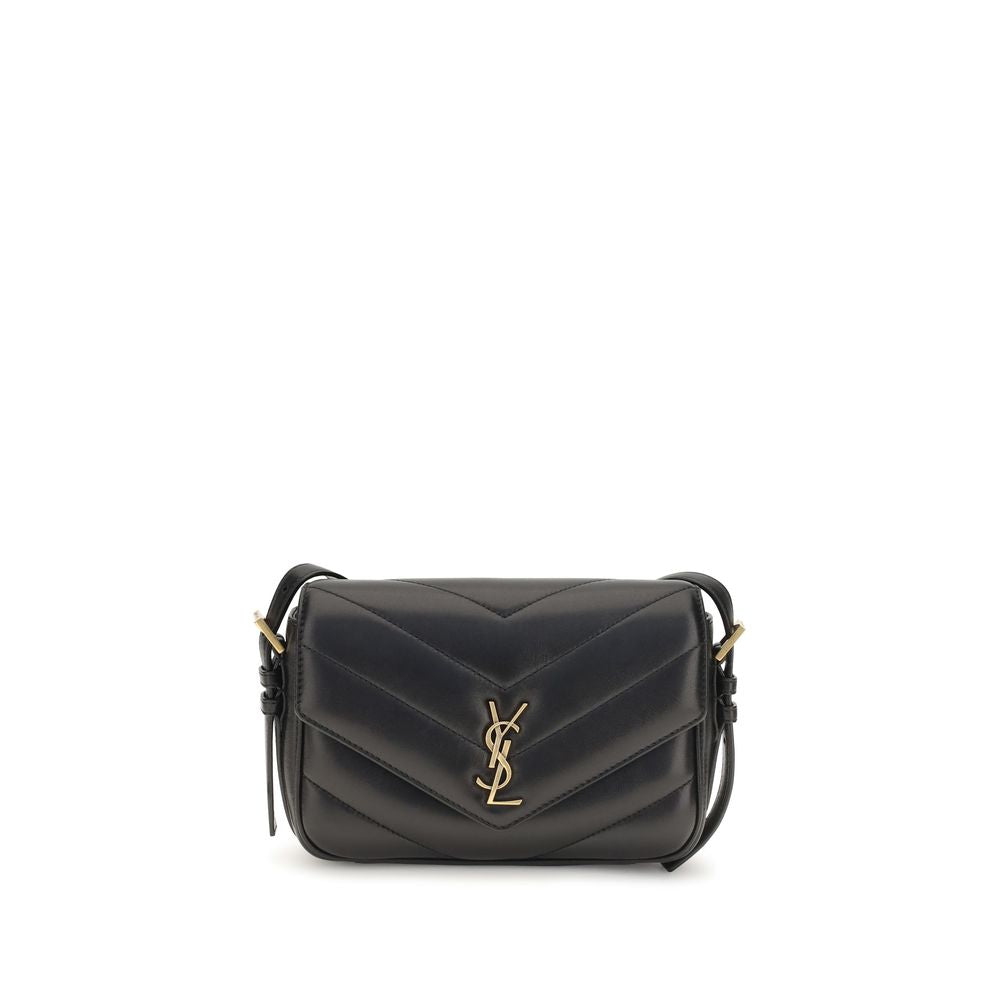 Saint Laurent Loulou Toy Black Quilted Lambskin Shoulder Bag