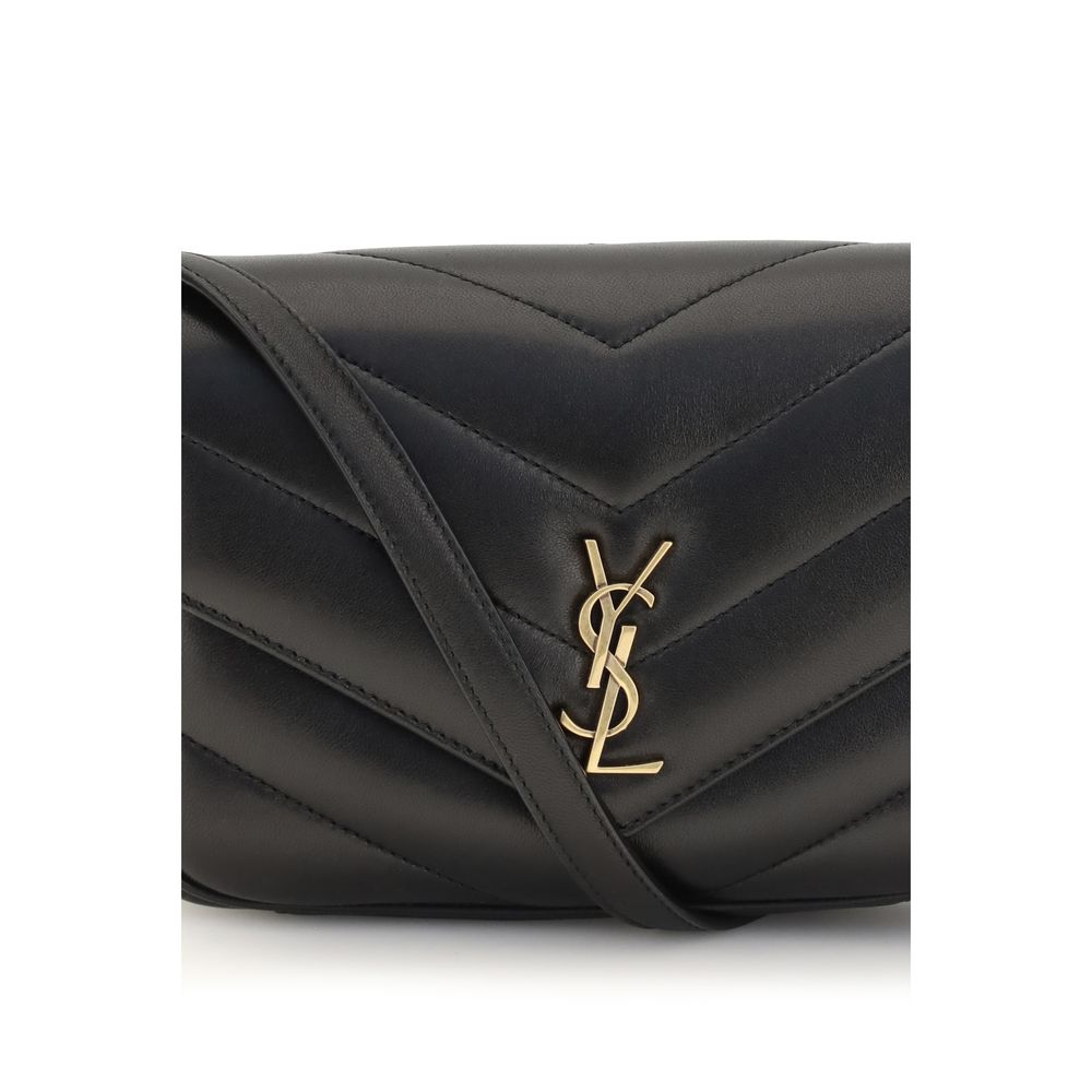 Saint Laurent Loulou Toy Black Quilted Lambskin Shoulder Bag