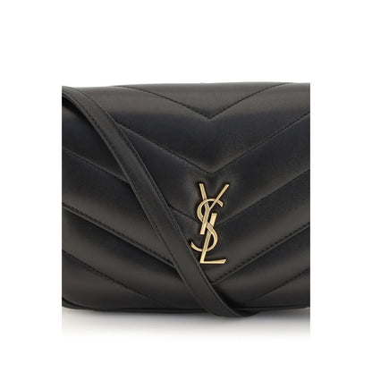Saint Laurent Loulou Toy Black Quilted Lambskin Shoulder Bag