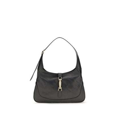 Gucci Jackie 1961 Medium Black Grained Leather Shoulder Bag