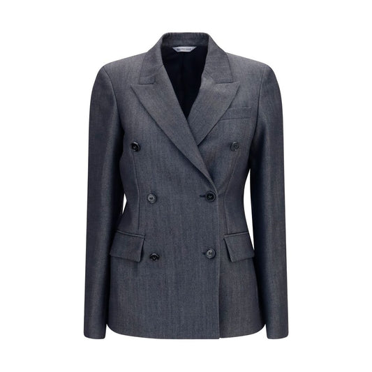 Balenciaga Dark Navy Double-Breasted Wool Blazer