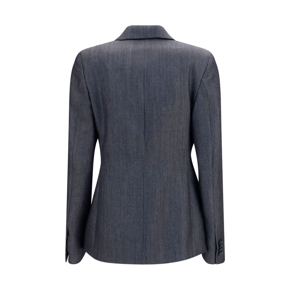 Balenciaga Dark Navy Double-Breasted Wool Blazer
