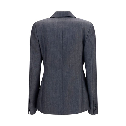 Balenciaga Dark Navy Double-Breasted Wool Blazer