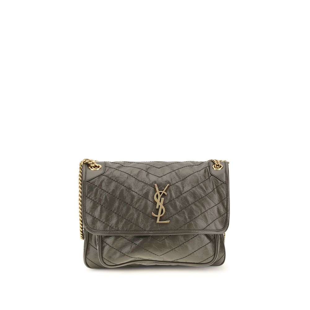 Saint Laurent Medium Niki Bicolor Vintage Leather Shoulder Bag