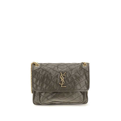 Saint Laurent Medium Niki Bicolor Vintage Leather Shoulder Bag