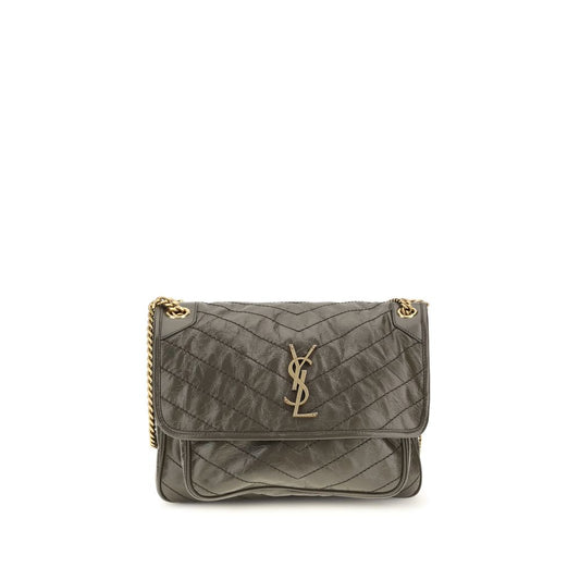 Saint Laurent Medium Niki Bicolor Vintage Leather Shoulder Bag