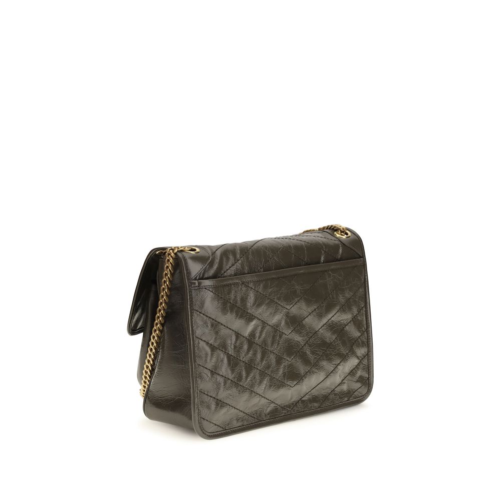Saint Laurent Medium Niki Bicolor Vintage Leather Shoulder Bag