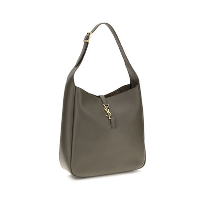 Saint Laurent Le 5 À 7 Large Bicolor Grained Calfskin Hobo Bag