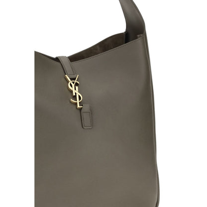 Saint Laurent Le 5 À 7 Large Bicolor Grained Calfskin Hobo Bag