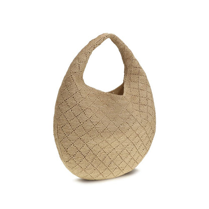 Saint Laurent Icare Beige Raffia Hobo Bag