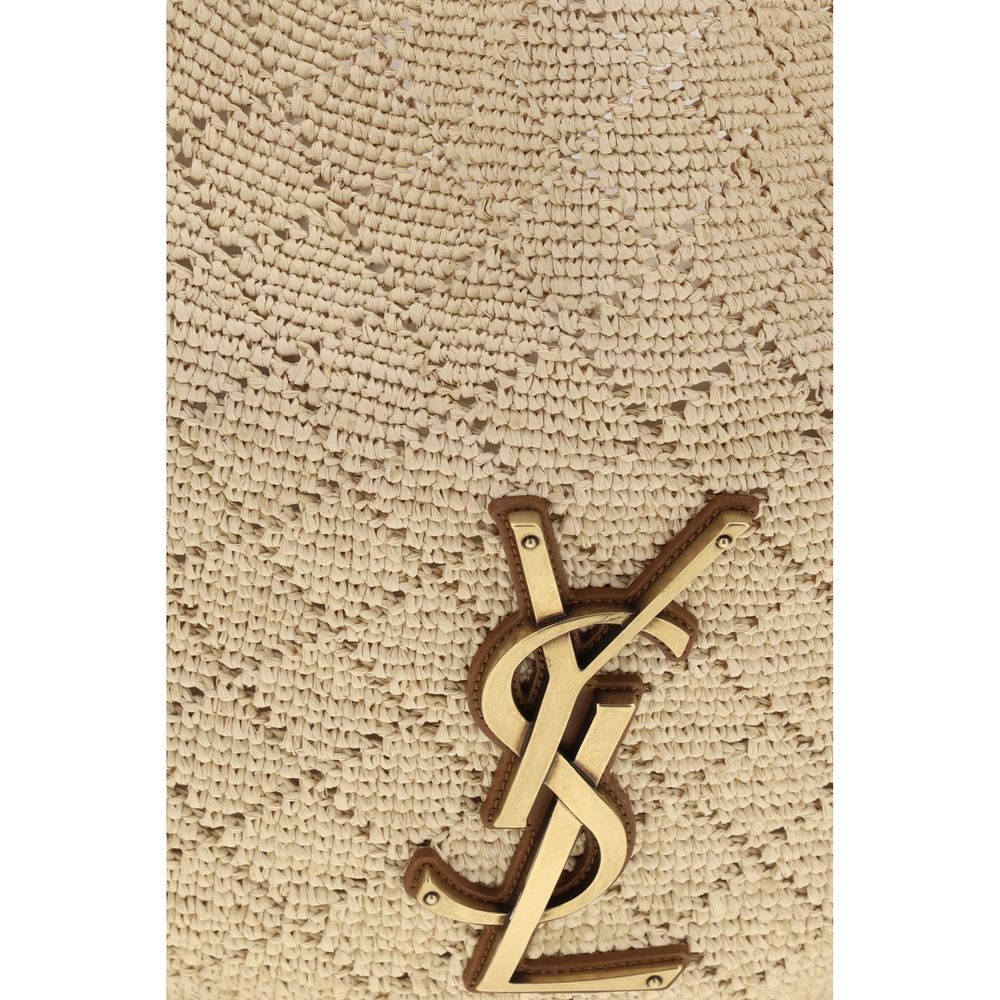 Saint Laurent Icare Beige Raffia Hobo Bag