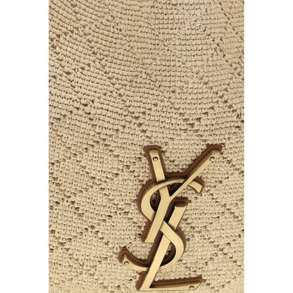 Saint Laurent Icare Beige Raffia Hobo Bag