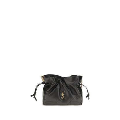 Saint Laurent Jamie Carré Rive Gauche Pouch in Black Lambskin