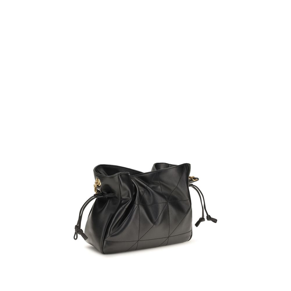 Saint Laurent Jamie Carré Rive Gauche Pouch in Black Lambskin