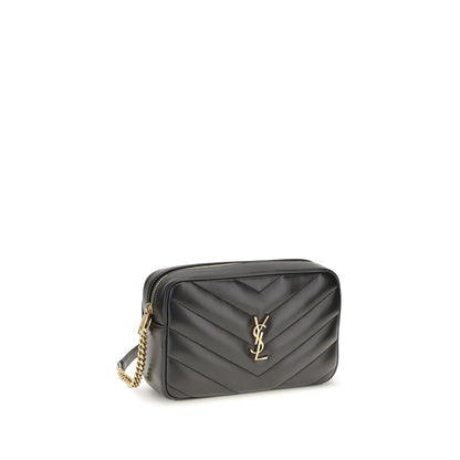 Saint Laurent LouLou Small Black Matelassé Leather Camera Bag