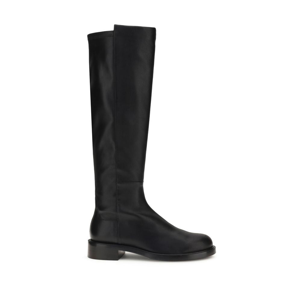 Stuart Weitzman Gisele Black Leather Over-The-Knee Boots