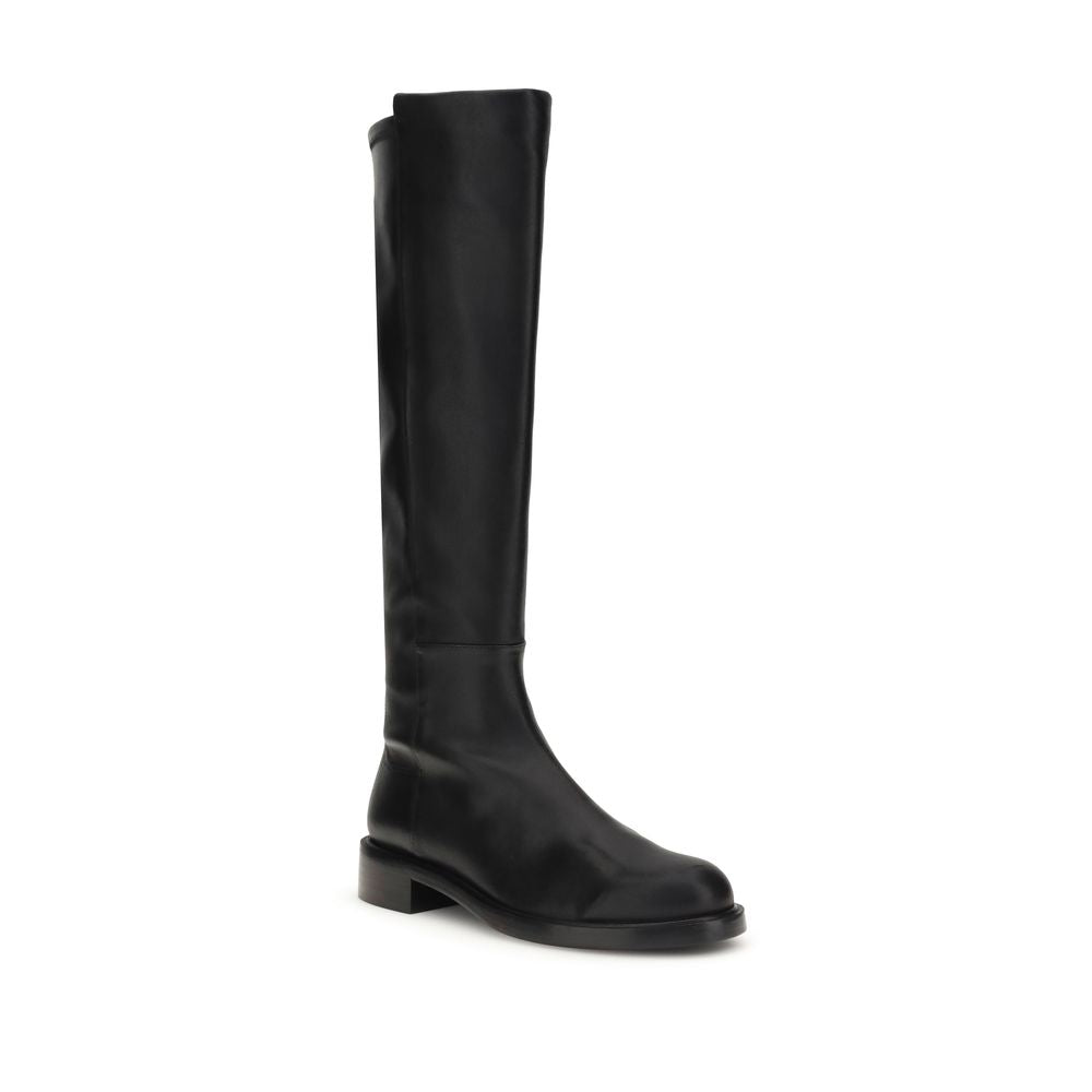 Stuart Weitzman Gisele Black Leather Over-The-Knee Boots
