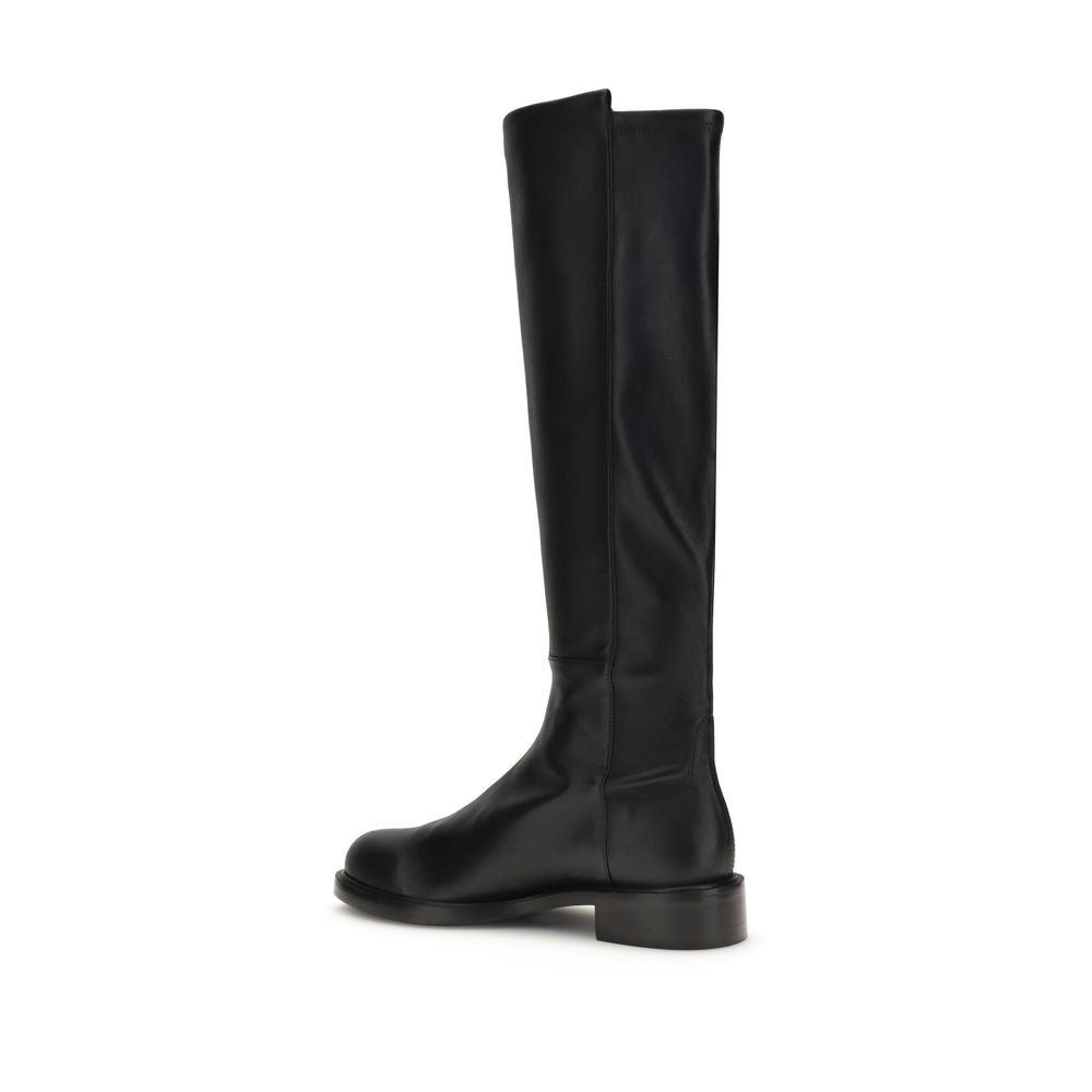 Stuart Weitzman Gisele Black Leather Over-The-Knee Boots