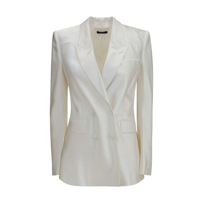 TOM FORD Off-White Tiny Polka-Dot Double-Breasted Blazer