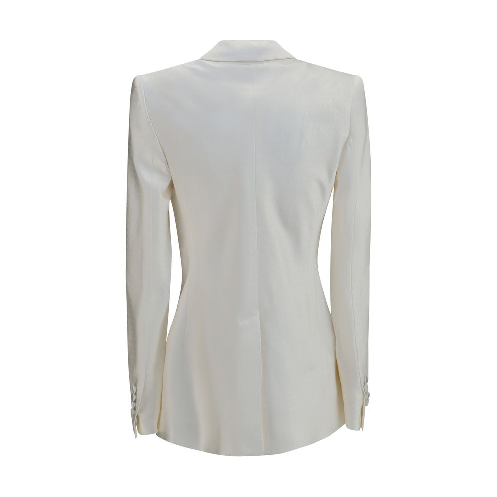 TOM FORD Off-White Tiny Polka-Dot Double-Breasted Blazer