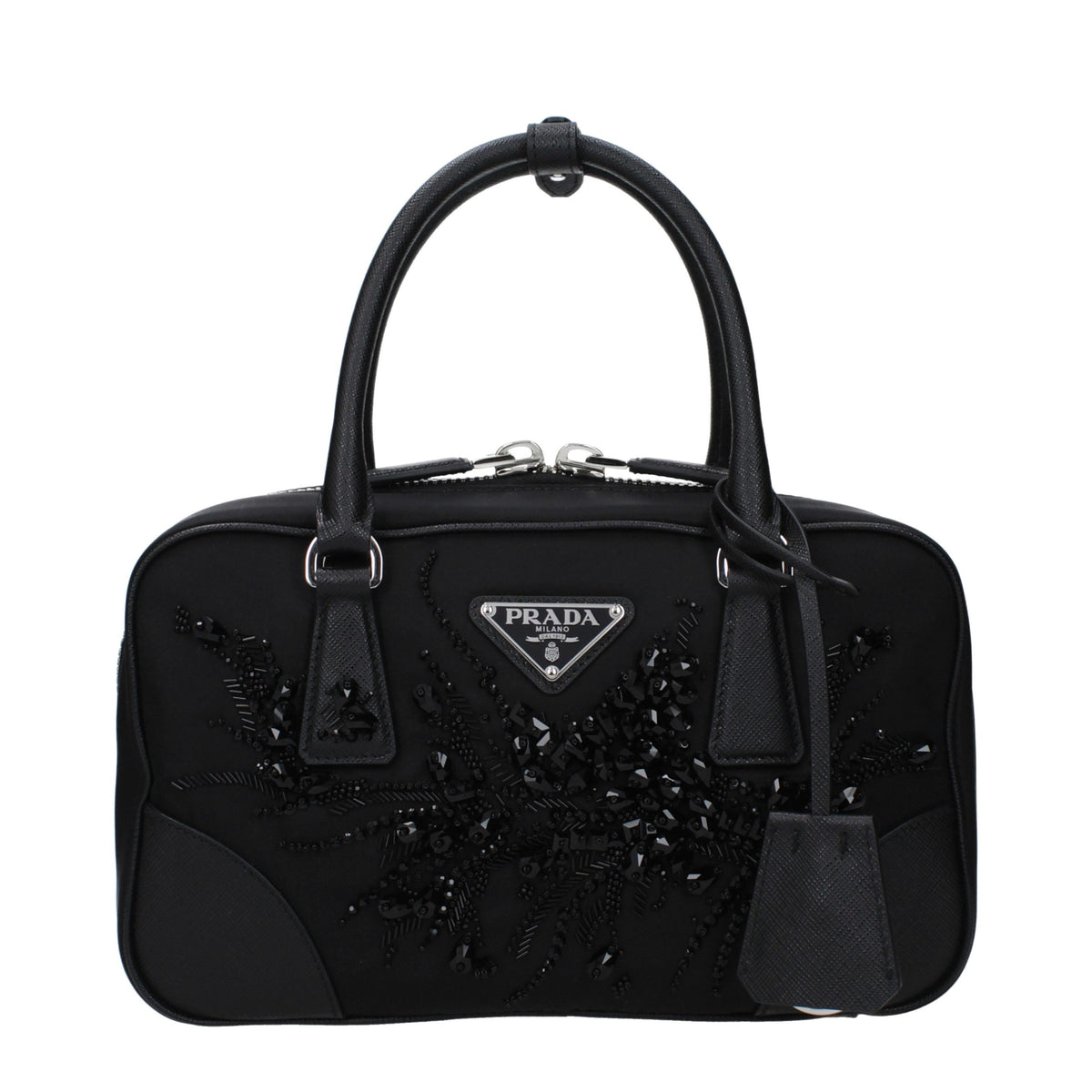 Prada Re-Edition 2005 Black Sequined Shoulder Bag