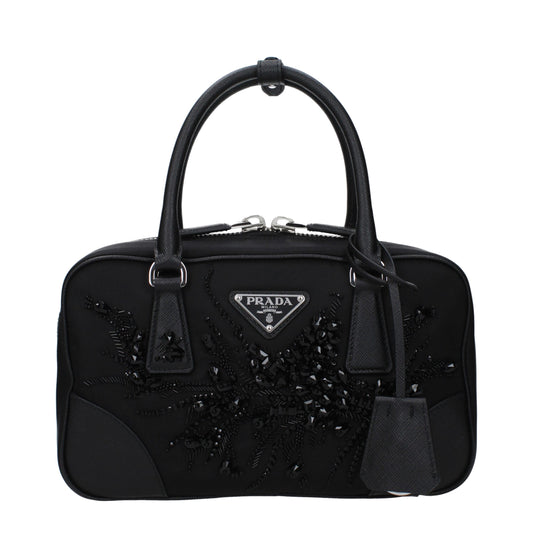 Prada Re-Edition 2005 Black Sequined Shoulder Bag