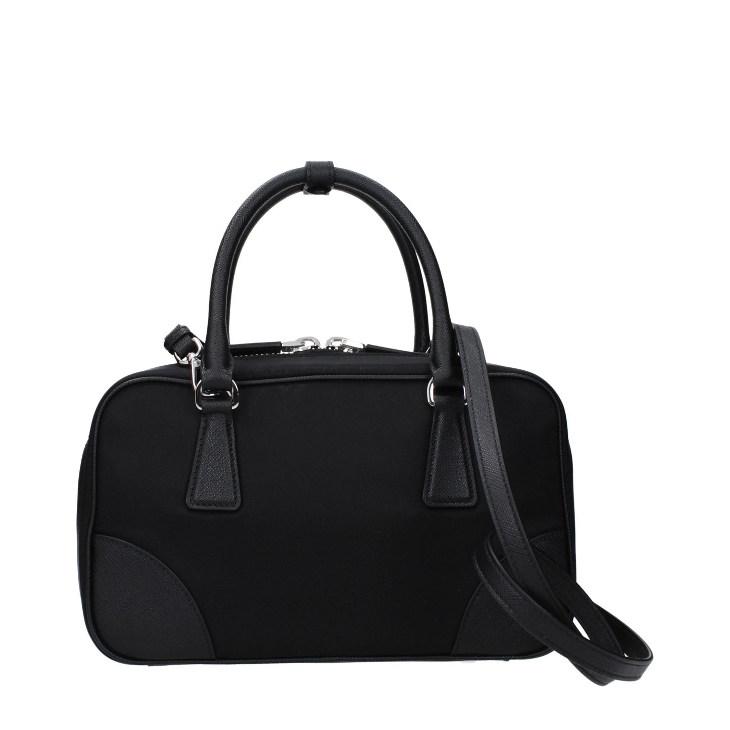 Prada Black Sequined Fabric Top-Handle Bag