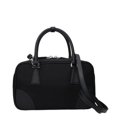 Prada Black Sequined Fabric Top-Handle Bag