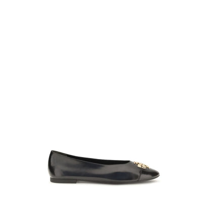 Tory Burch Charlie Black Goatskin Ballet Flats