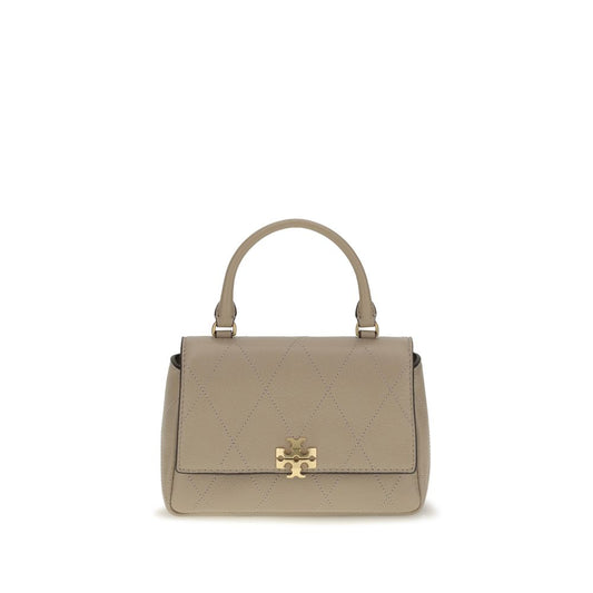 Tory Burch Kira New Cream Quilted Leather Mini Top-Handle Bag
