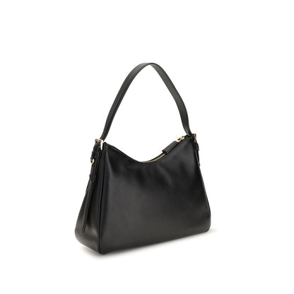 Prada Vintage-Effect Leather Shoulder Bag Black