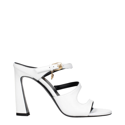 Versace Pin-Point Medusa '95 White Leather Sandals
