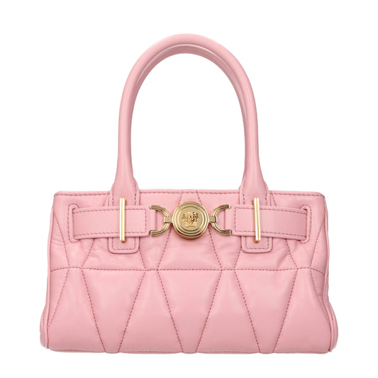 Versace Medusa '95 Pink Quilted Lambskin Tote Bag
