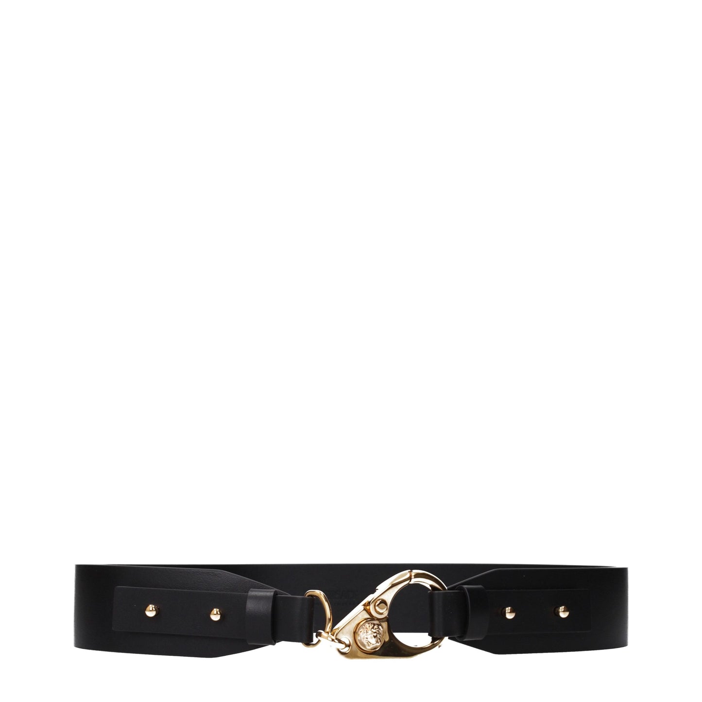Versace Medusa Head Black Leather Belt