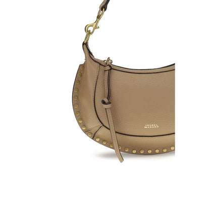 Isabel Marant Oskan Moon Beige Calfskin Shoulder Bag