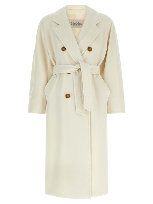 Max Mara Madame 101801 Icon White Virgin Wool Coat
