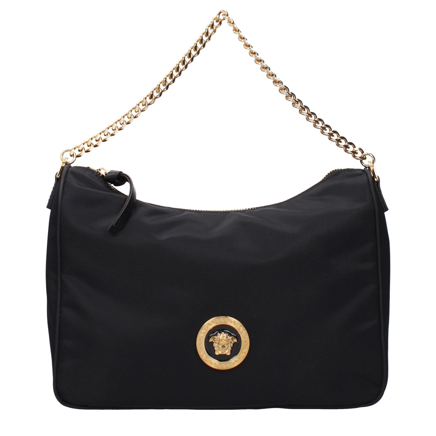 Versace La Medusa Small Black Nylon Top-Handle Bag