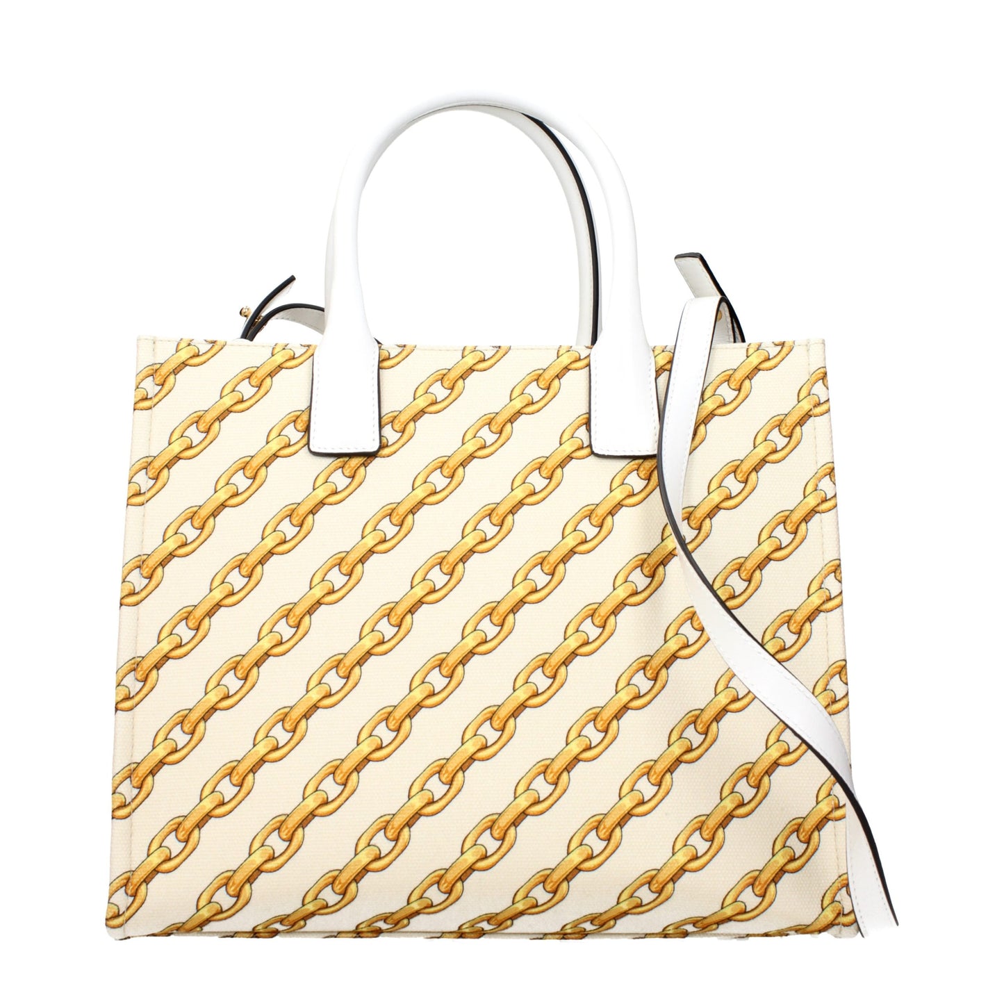 Versace La Medusa Fabric Handbag Beige