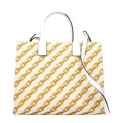 Versace La Medusa Fabric Handbag Beige