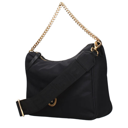 Versace La Medusa Small Black Nylon Top-Handle Bag