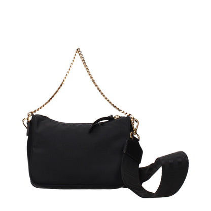 Versace Repeat Mini Hobo Bag in Black Nylon