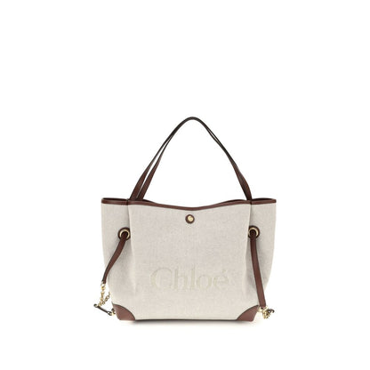Chloé Clover Beige Cotton Canvas Tote Bag