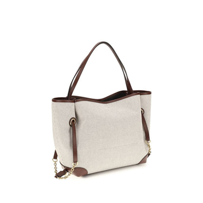 Chloé Clover Beige Cotton Canvas Tote Bag