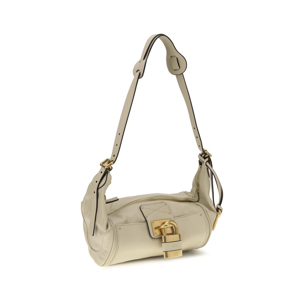 Chloé Small Paddington Beige Calfskin Shoulder Bag
