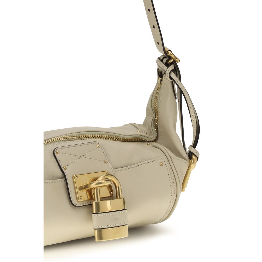 Chloé Small Paddington Beige Calfskin Shoulder Bag