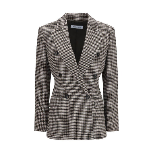 Max Mara Eccelso Houndstooth Double-Breasted Blazer