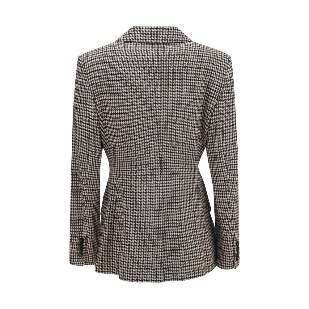 Max Mara Eccelso Houndstooth Double-Breasted Blazer